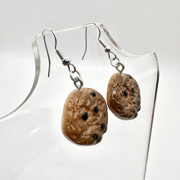 Chocolate Chip Cookie Earrings - Cafe Earrings - Food Earrings - Baker Earrings - Picture 5 of 10